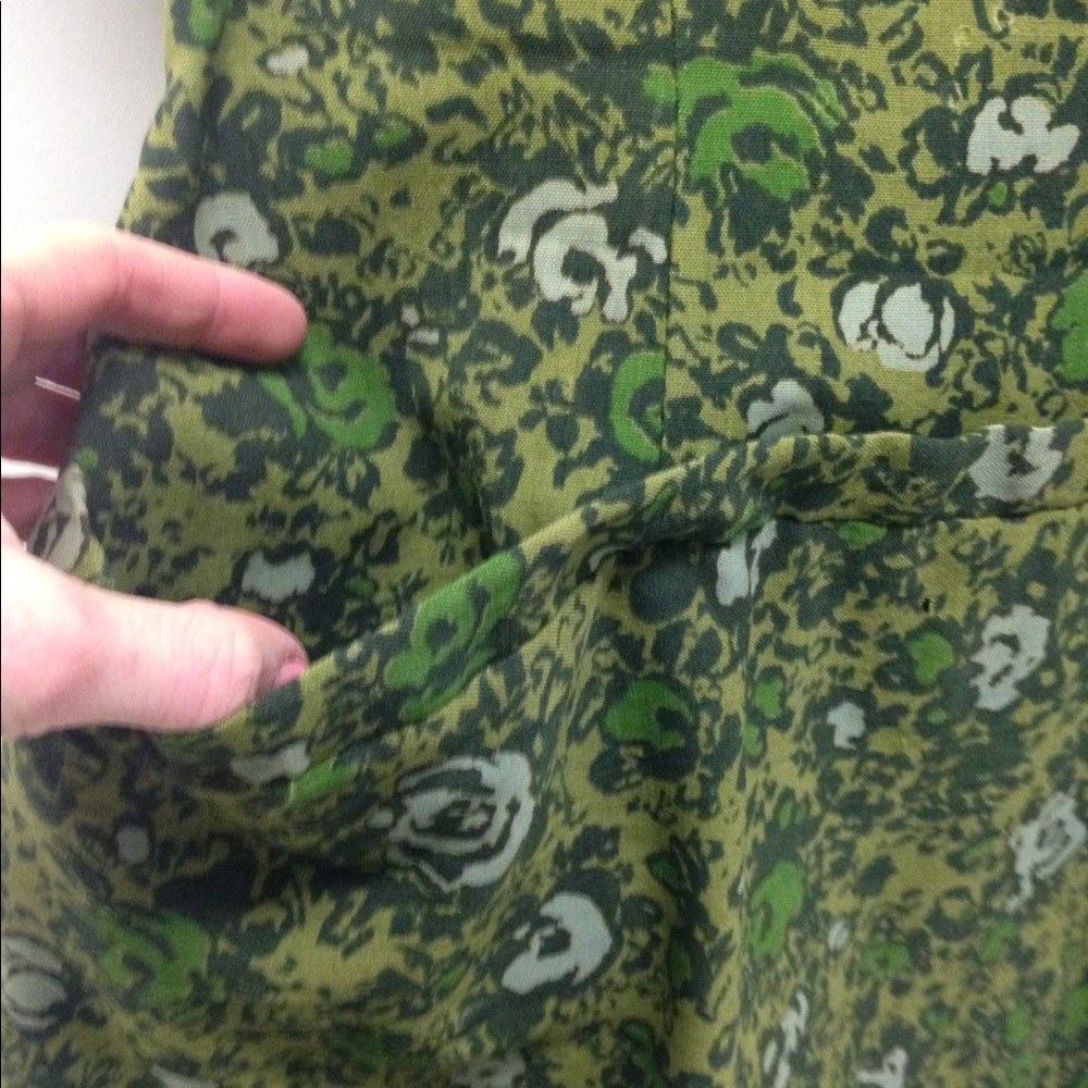 Vintage green floral dress - Picture 2 of 5